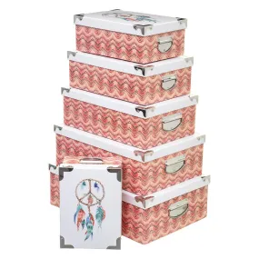 Boîte à Coins Métal x 6 Ethnique | 3 Suisses