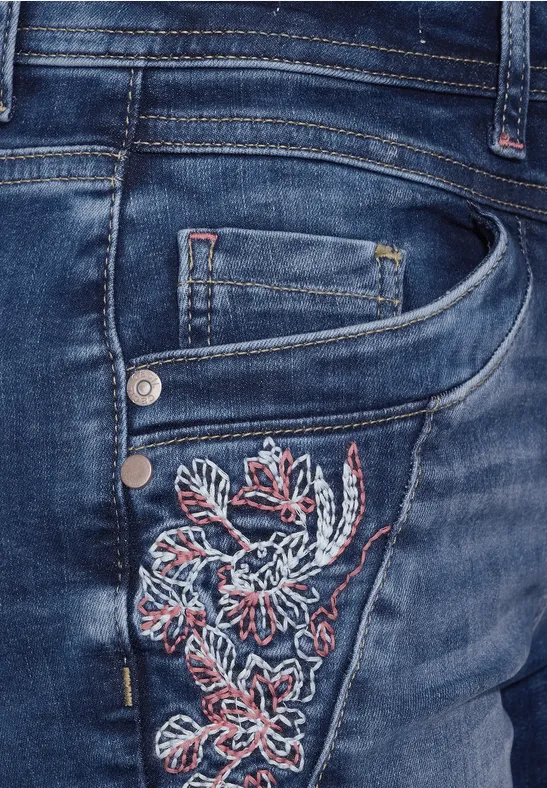 CECIL Jean slim fit avec broderie  - Style TORONTO