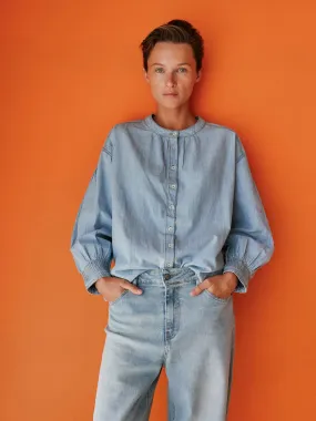 CHEMISE EN JEAN DÉLAVÉ