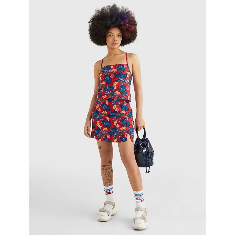 Débardeur Femme Tommy Jeans TJW PRINTED STRAPPY TIE BACK
