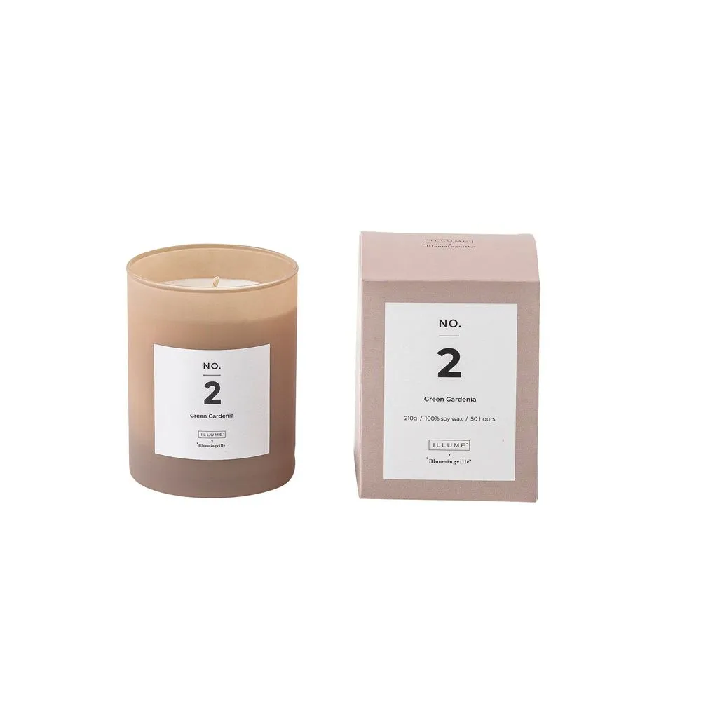 No.2-green gardenia scent candle, rose, wax