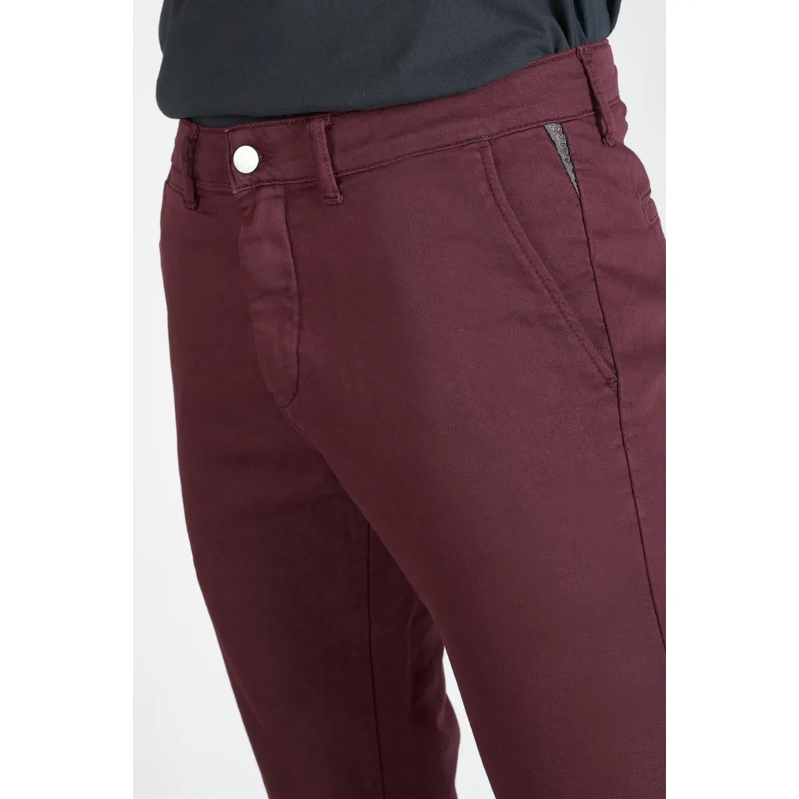 Pantalon slim - Rouge en coton | 3 Suisses