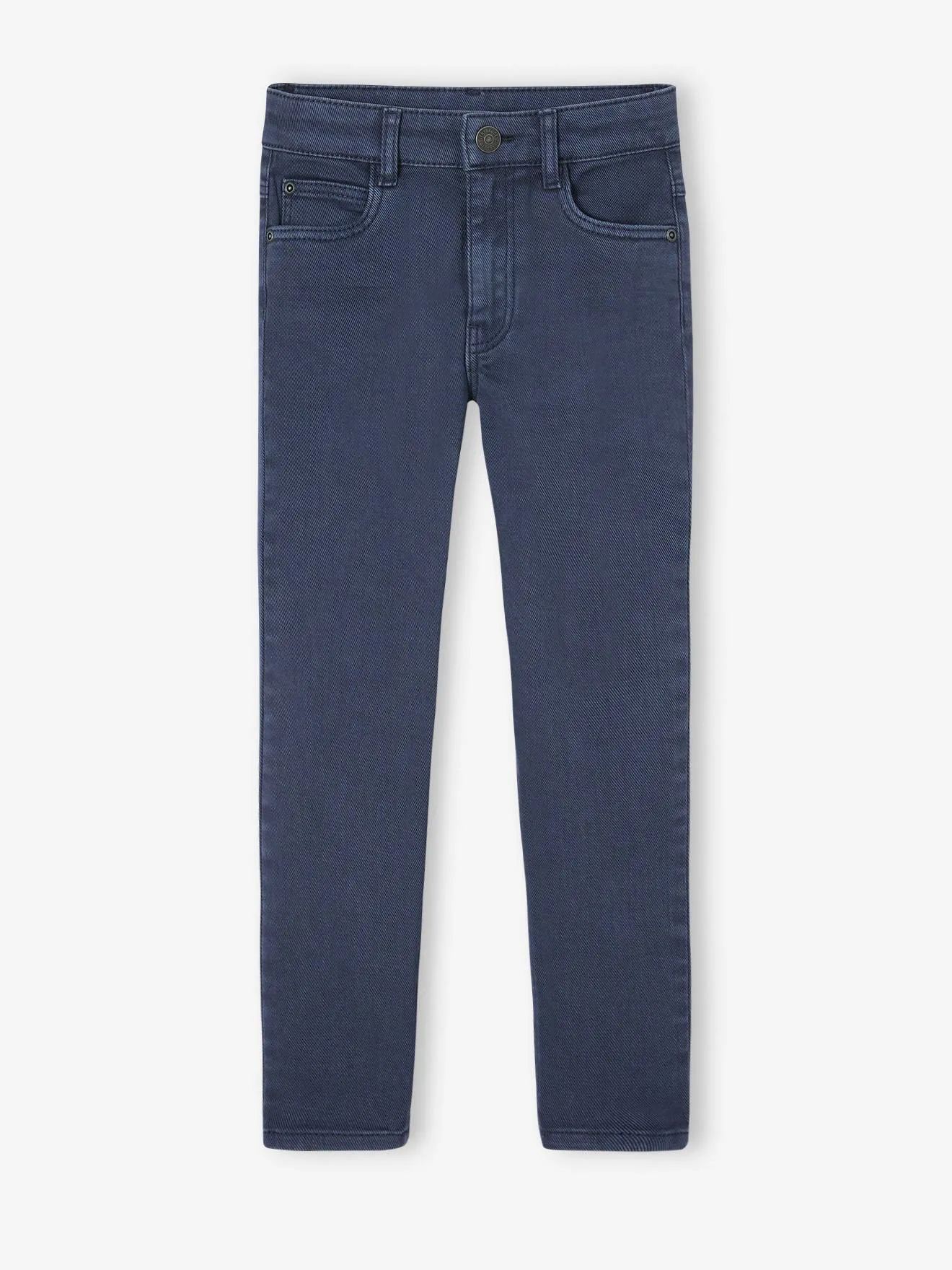Slim couleur MorphologiK FIN garçon bleu ardoise - Vertbaudet